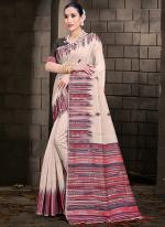 Cotton Grey Traditional Wear Printed Saree